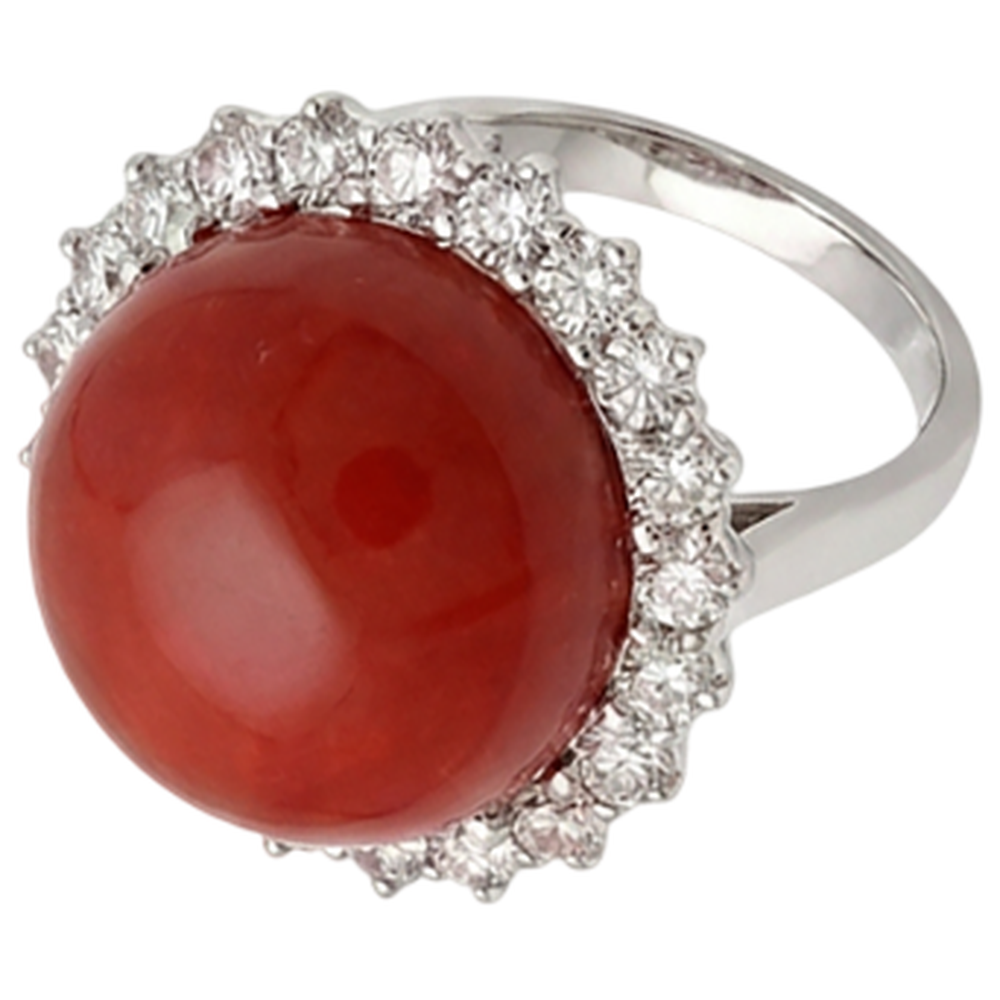echter round diamant 13.50Karat ring Draufsicht
