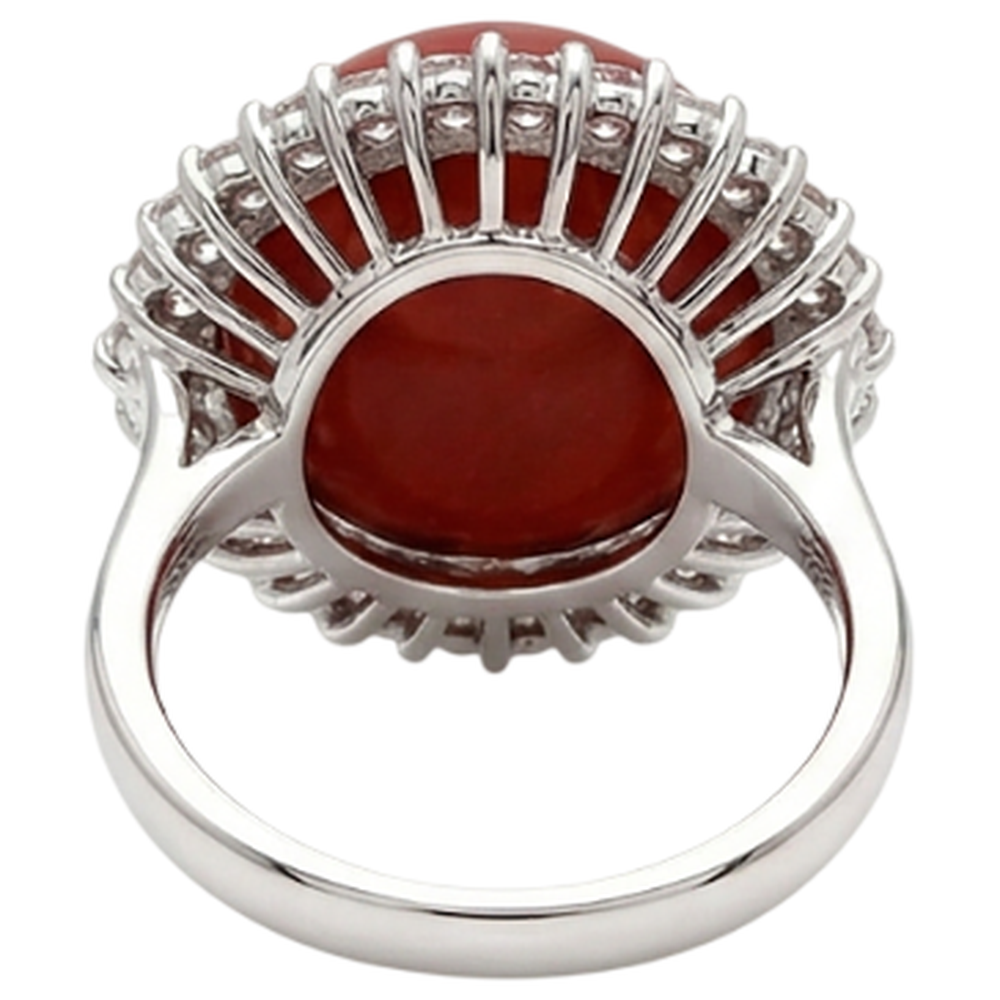 echter round diamant 13.50Karat ring mit Diamantbesatz