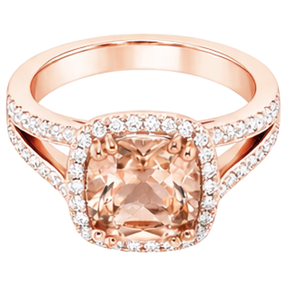 echter round morganit 12.75Karat ring Profilansicht