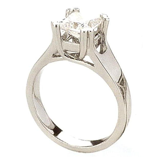 Designer-Schmuck 14K Weißgold mit Edler Diamant – Hauptansicht
