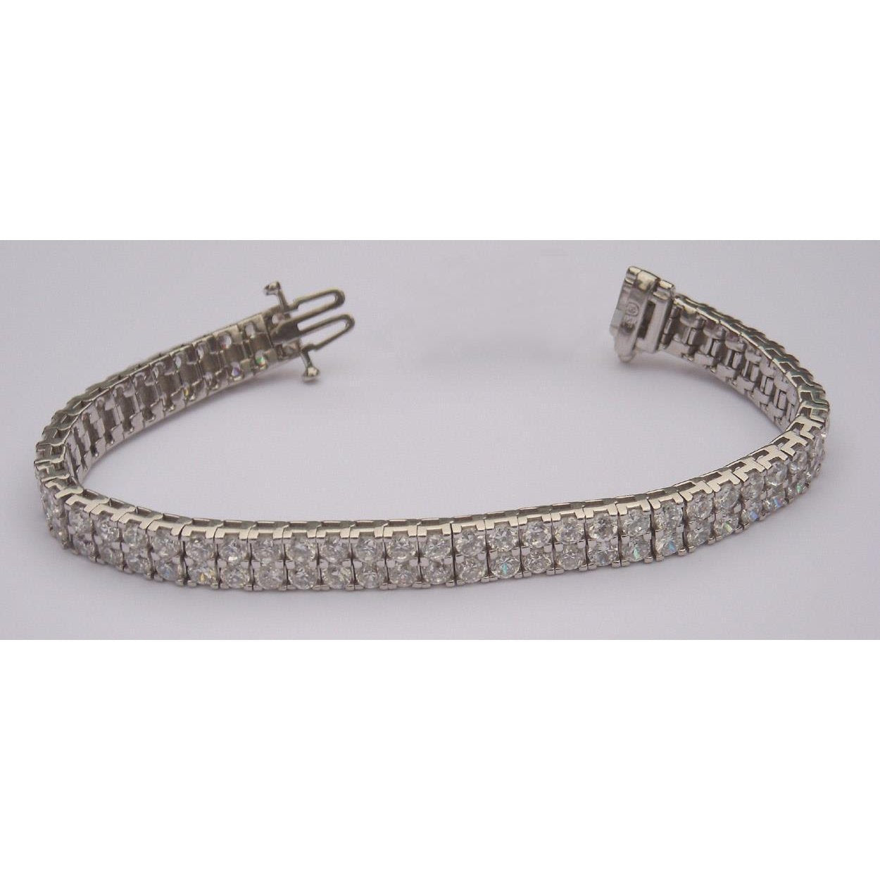 15 Karat Echt Diamant-Tennis-Teppich-Armband Gegen Schmuck