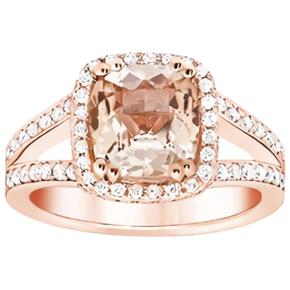 echter oval morganit 16.75Karat ring Seitenansicht
