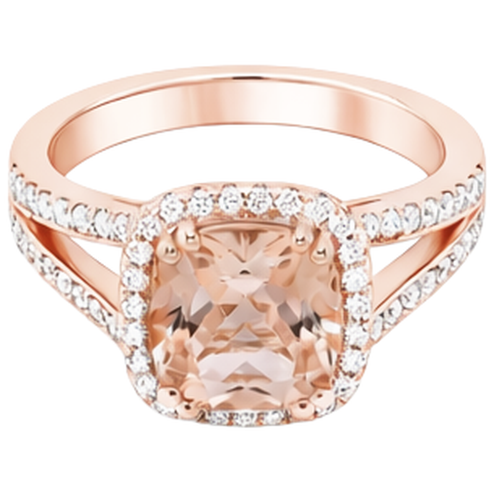 echter oval morganit 16.75Karat ring Detailansicht