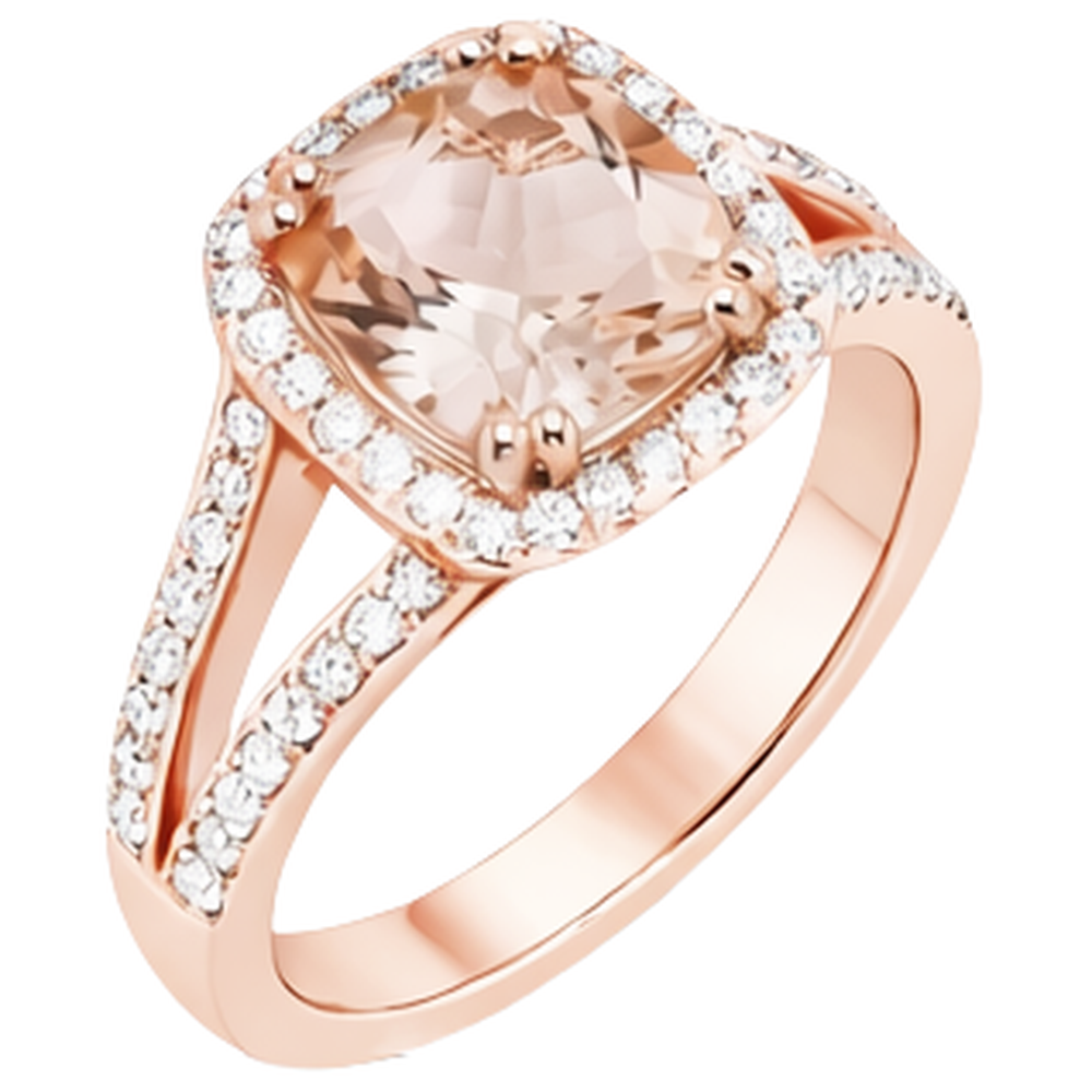 echter oval morganit 16.75Karat ring Draufsicht