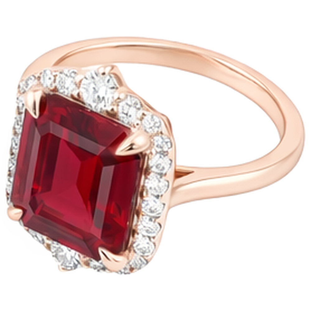 echter asscher rubin 17Karat ring Lifestyle Foto