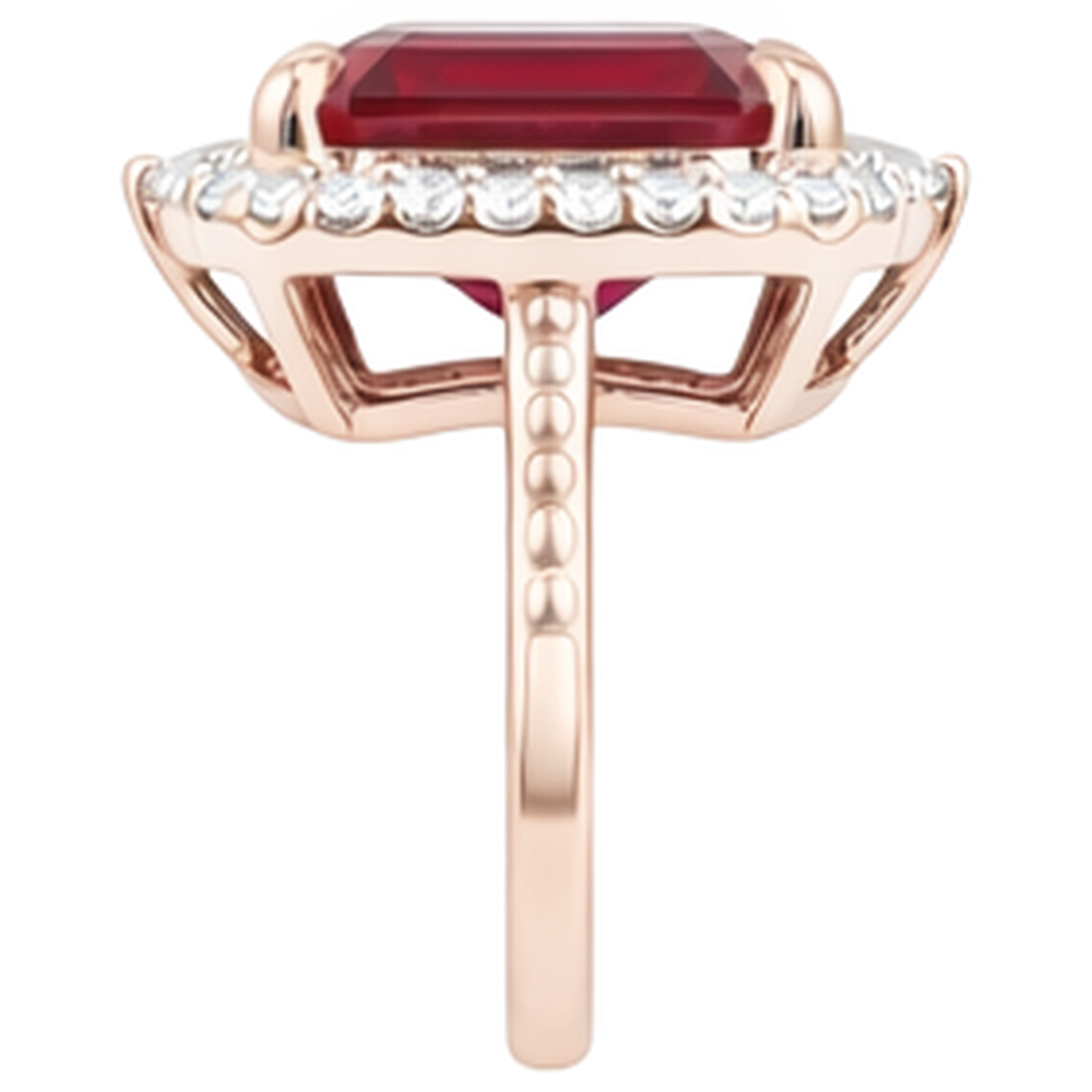 echter asscher rubin 17Karat ring Zertifikat