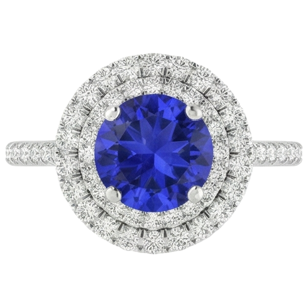 echter round diamant 17.00Karat ring Seitenansicht