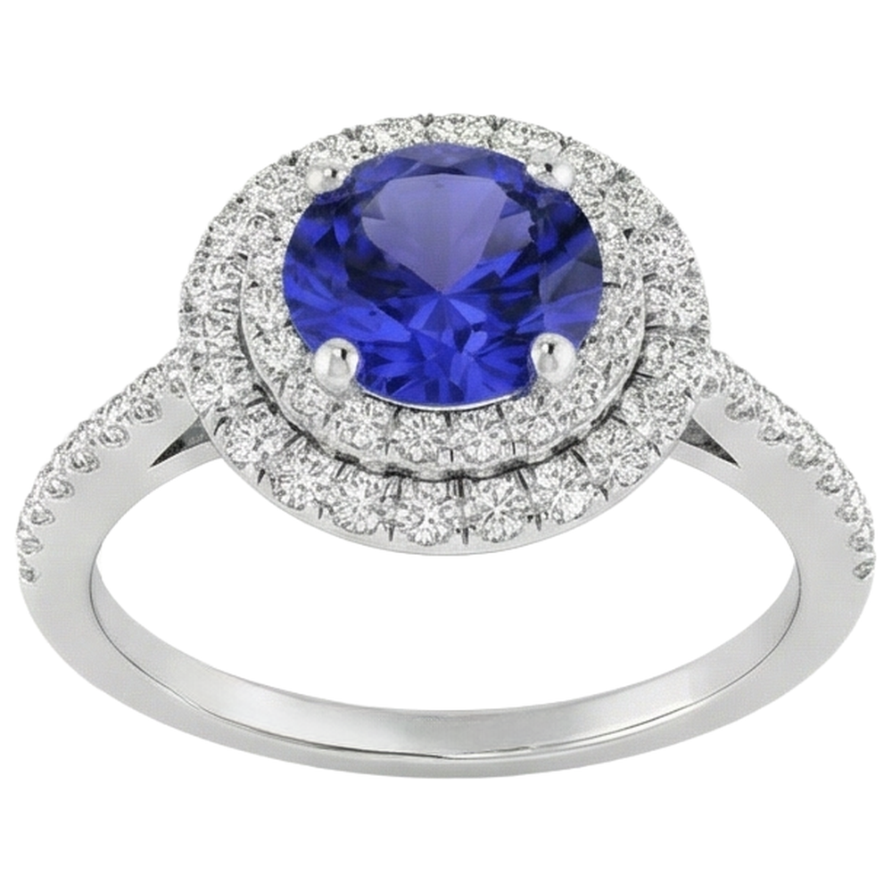 echter round diamant 17.00Karat ring Detailansicht