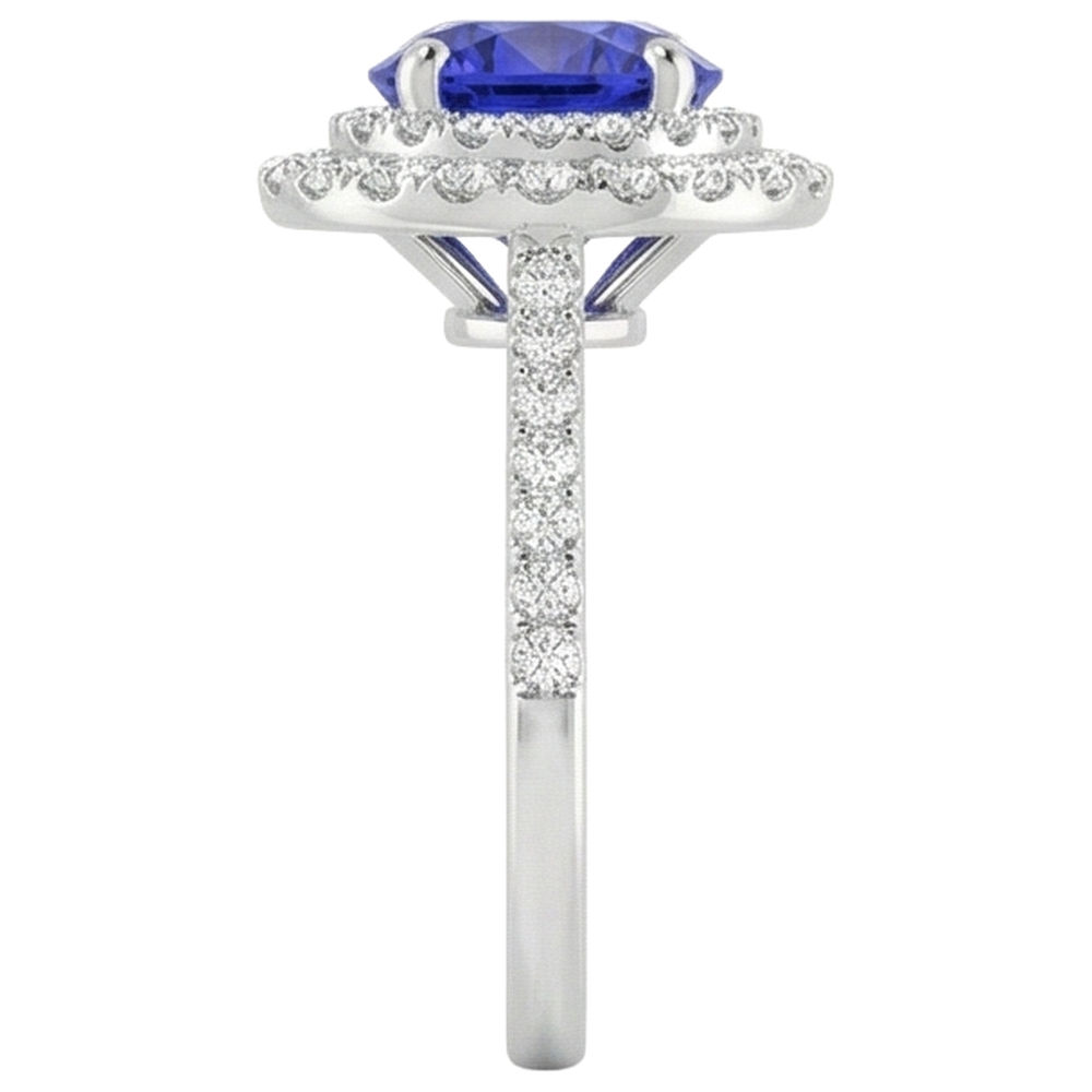 echter round diamant 17.00Karat ring auf Weiß