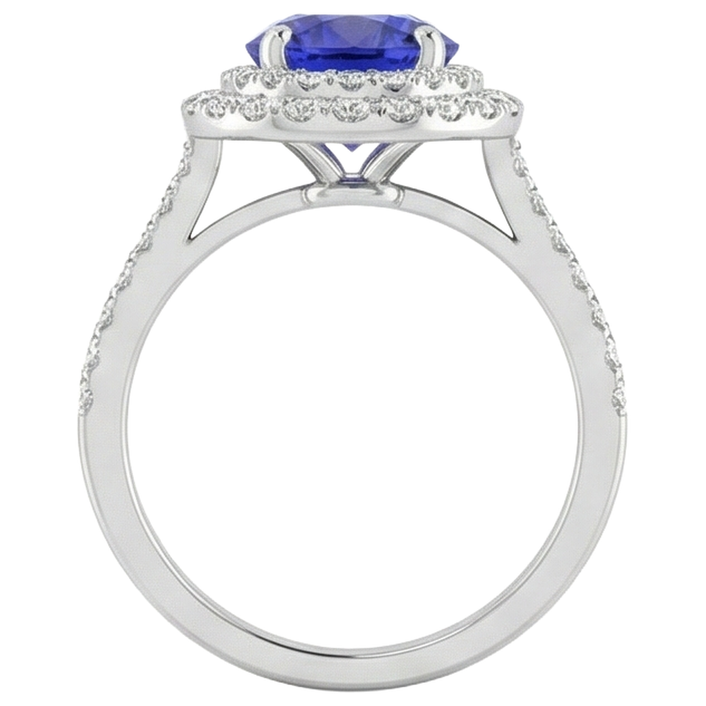 echter round diamant 17.00Karat ring mit Diamantbesatz
