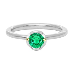 Handgemachter Schmuckstein-Ring mit GIA-Zertifiziert Smaragd – 1