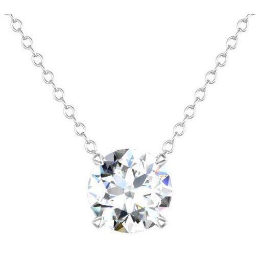 1 Carat Natürliche Diamant Necklace Pendant White Gold FunkelndFunkelnd Jewelry