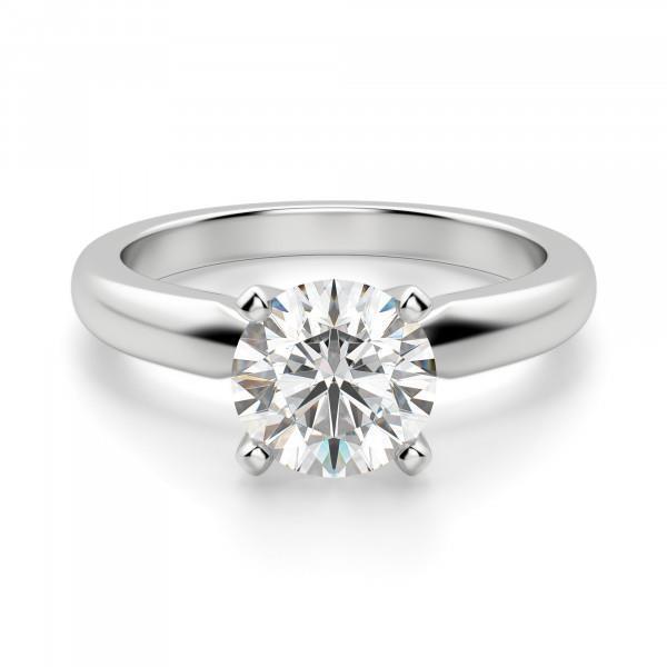 1 Carat Runden Solitaire Echt DiamantEngagement Ring White Gold 14K