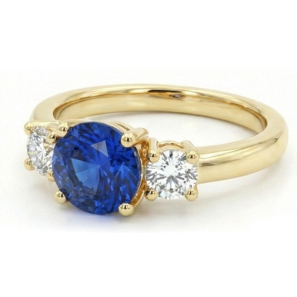 1 Karat Drei-Stein-Diamant-Verlobungsring 14K Gelbgold