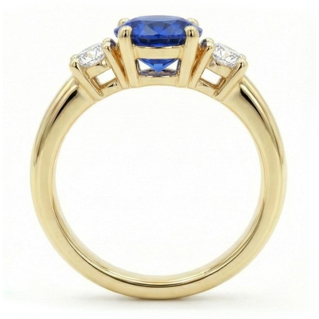 1 Karat Drei-Stein-Diamant-Verlobungsring 14K Gelbgold