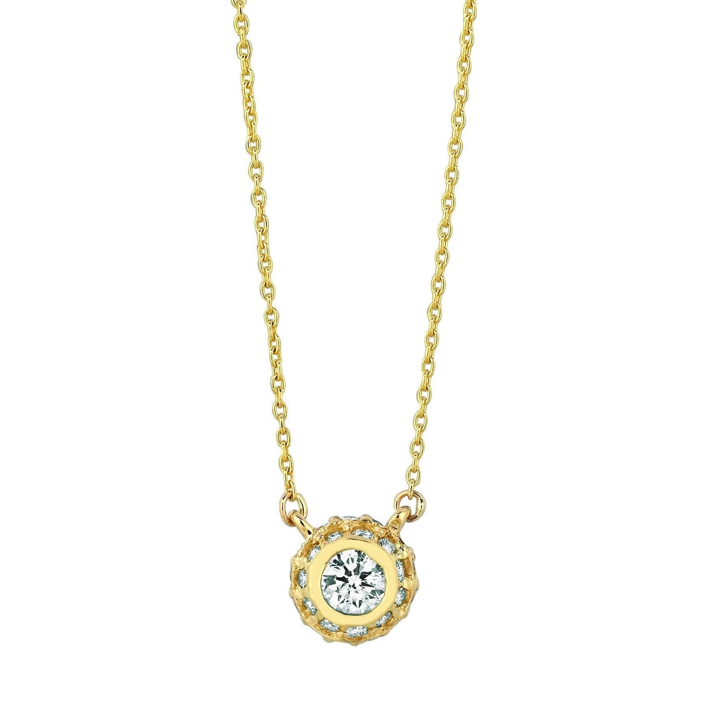 1 Karat Echt Diamant-Anhänger Weißgold 14K