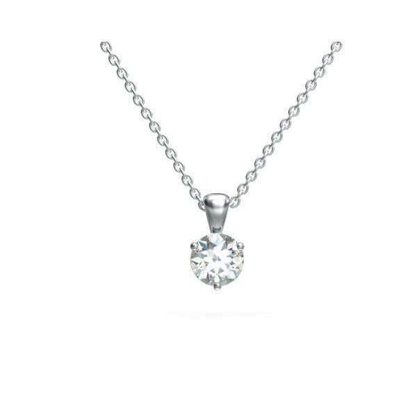 1,20 Ct. Frauen Runde Natürliche Diamant Halskette Anhänger Massivgold Feiner Schmuck