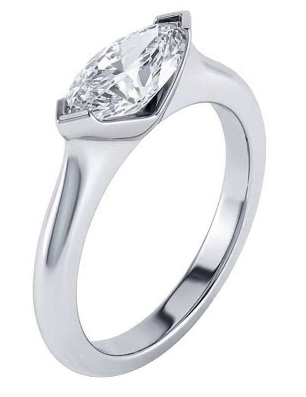echter marquise diamant 1.25Karat ring Seitenansicht