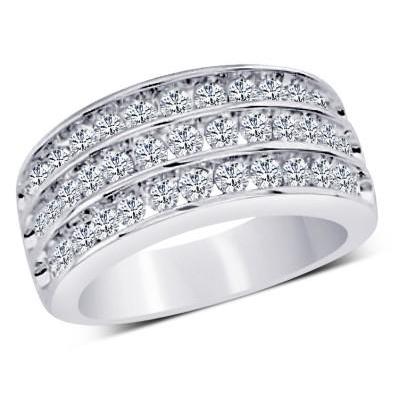 1,25 Ct Runder Brillant Echt Diamant Ehering 14K Weißgold