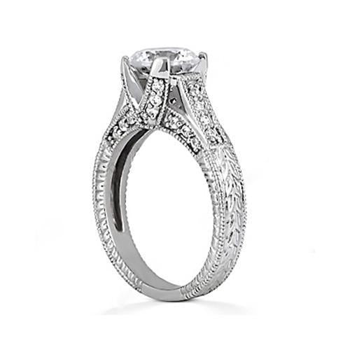 1,43 Ct. G Si Runder Echt Diamant-Verlobungsring Goldschmuck