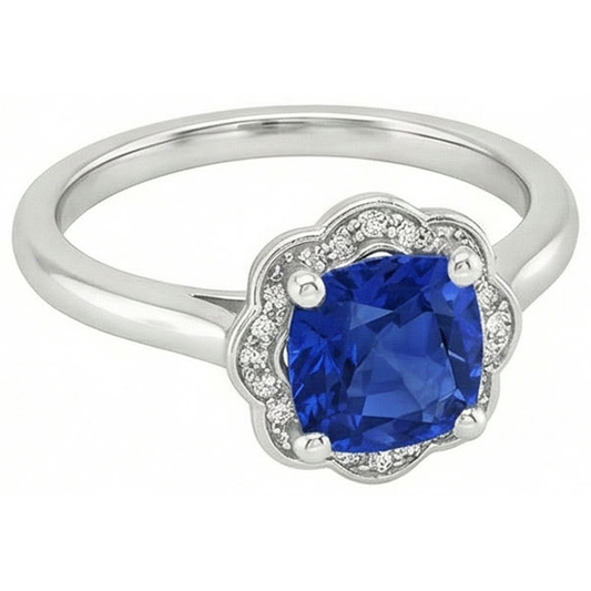 echter round diamant 1Karat ring Vorderansicht