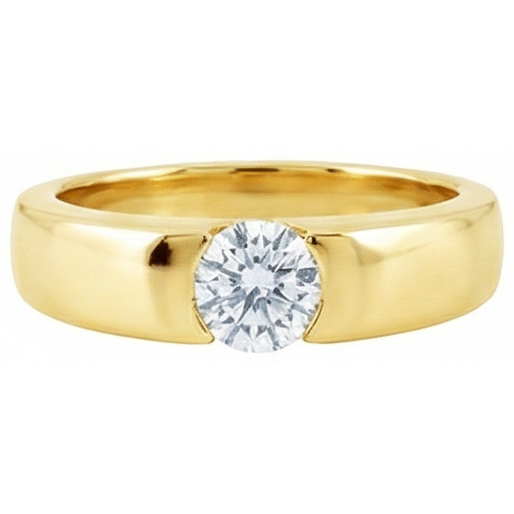 echter round diamant 1.50Karat ring Vorderansicht