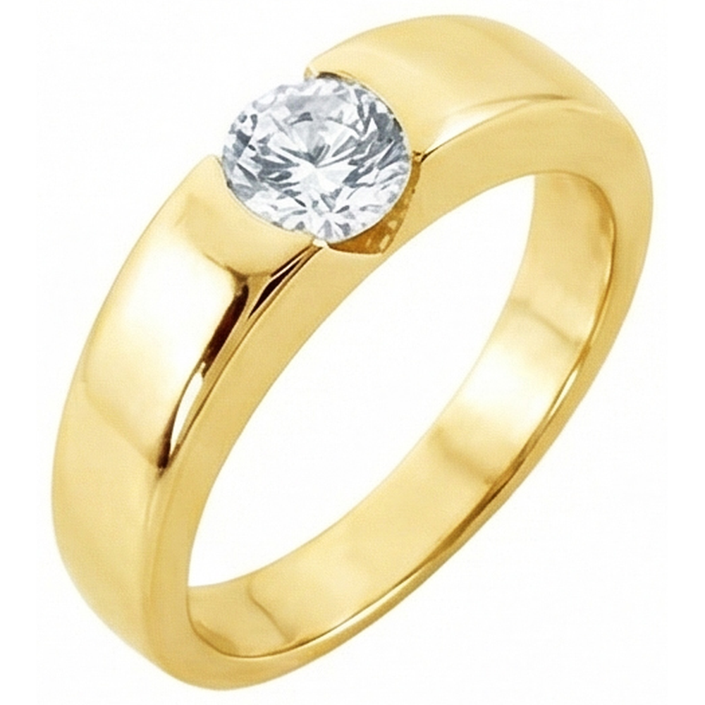 echter round diamant 1.50Karat ring Seitenansicht