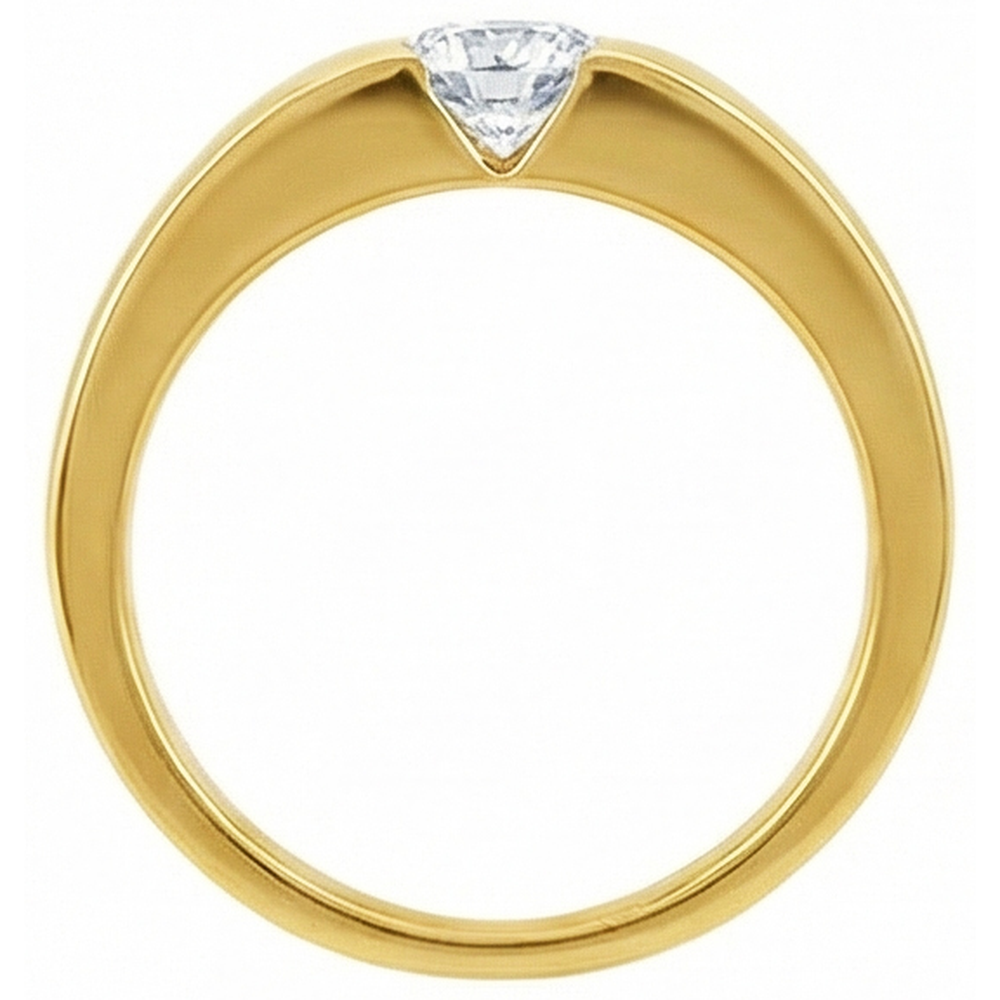 echter round diamant 1.50Karat ring Draufsicht