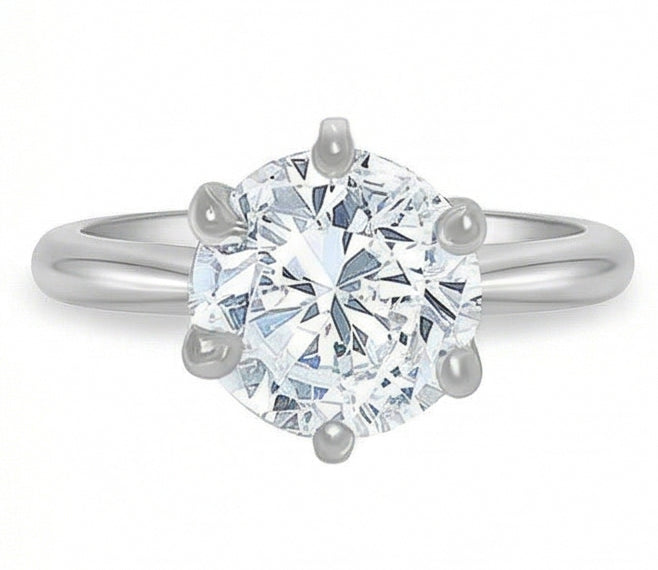 echter round diamant 1.50Karat ring Seitenansicht