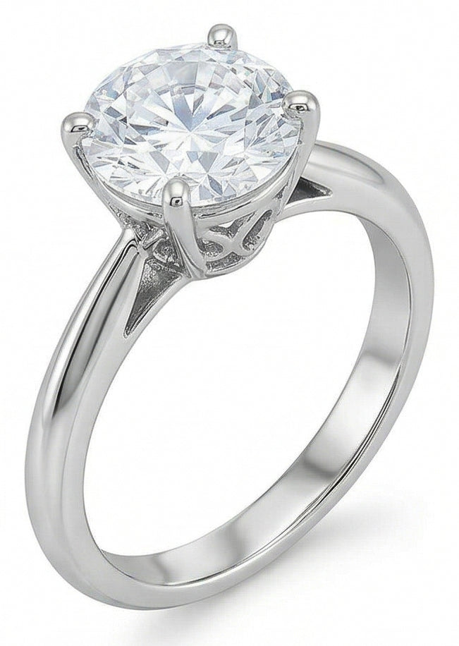 echter round diamant 1.50Karat ring Detailansicht