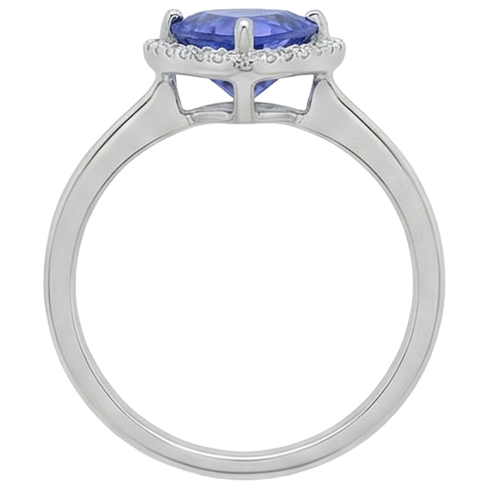 echter round diamant 1.50Karat ring Profilansicht