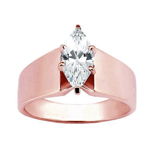 1,50 Ct. Echt Diamant-Solitär-Verlobungsring Roségold