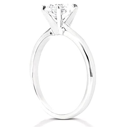 1,50 Ct. Echt Diamant Solitaire Ring Weißgold 18K Schmuck