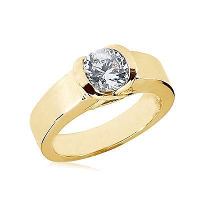 1,50 Ct. Herrenring Schöner Echt Diamant Gelbgold