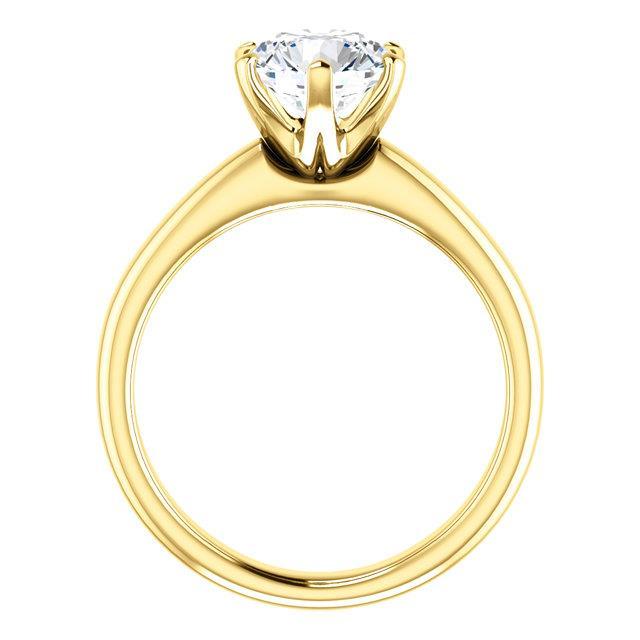 1,50 Ct. Runder Natürliche Diamant Solitärring Aus Brillant-Gelbgold