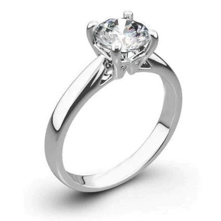 echter round diamant 1.50Karat ring Vorderansicht