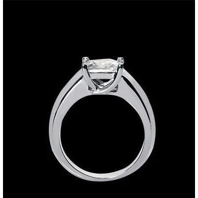 1,50 Karat Prinzessin Echt Diamant-Solitärring 4 Krappen Goldschmuck