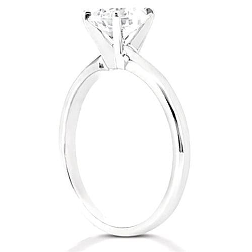 1,50 Ct. Echt Diamant Solitaire Ring Weißgold 14K Schmuck