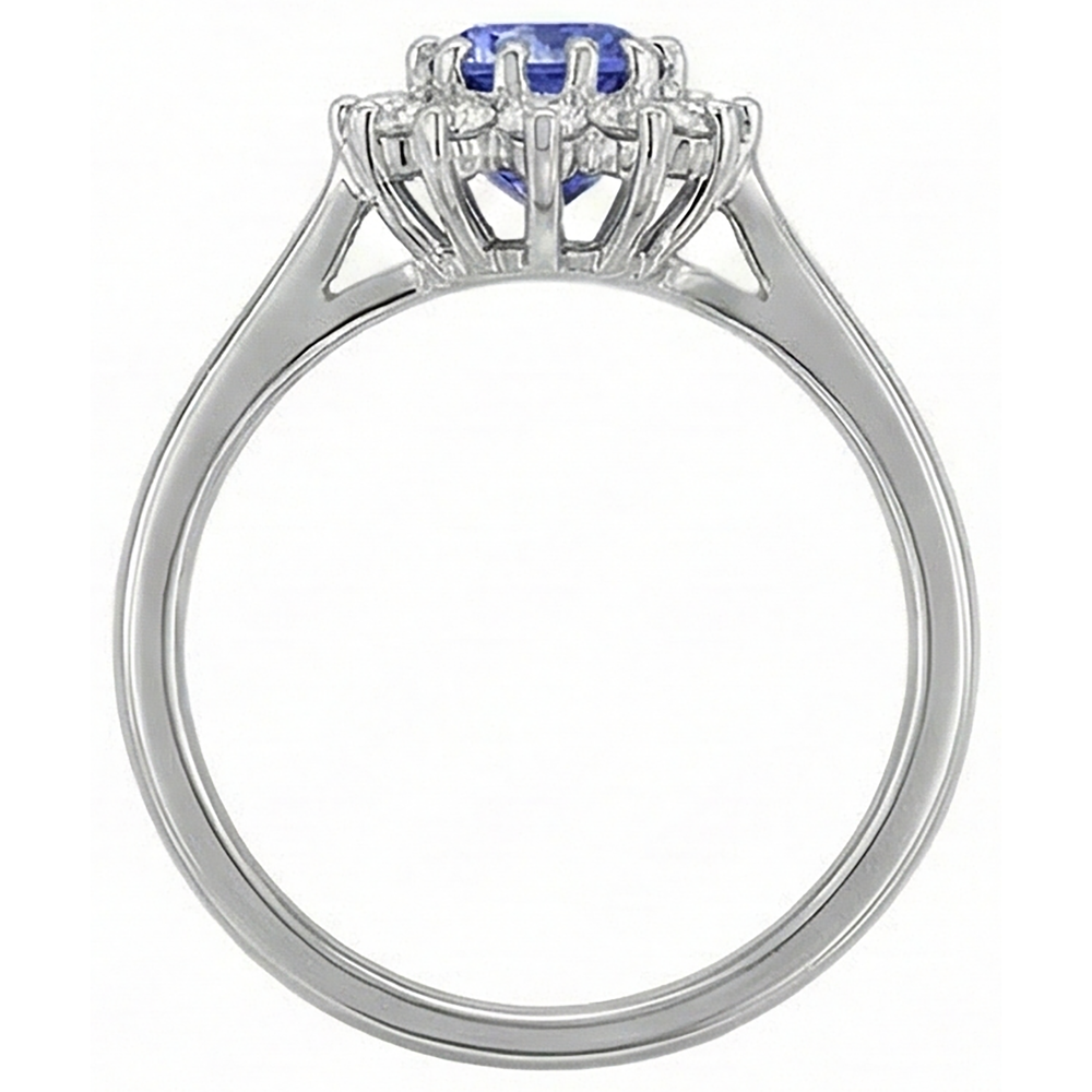 echter round diamant 1.65Karat ring auf Weiß