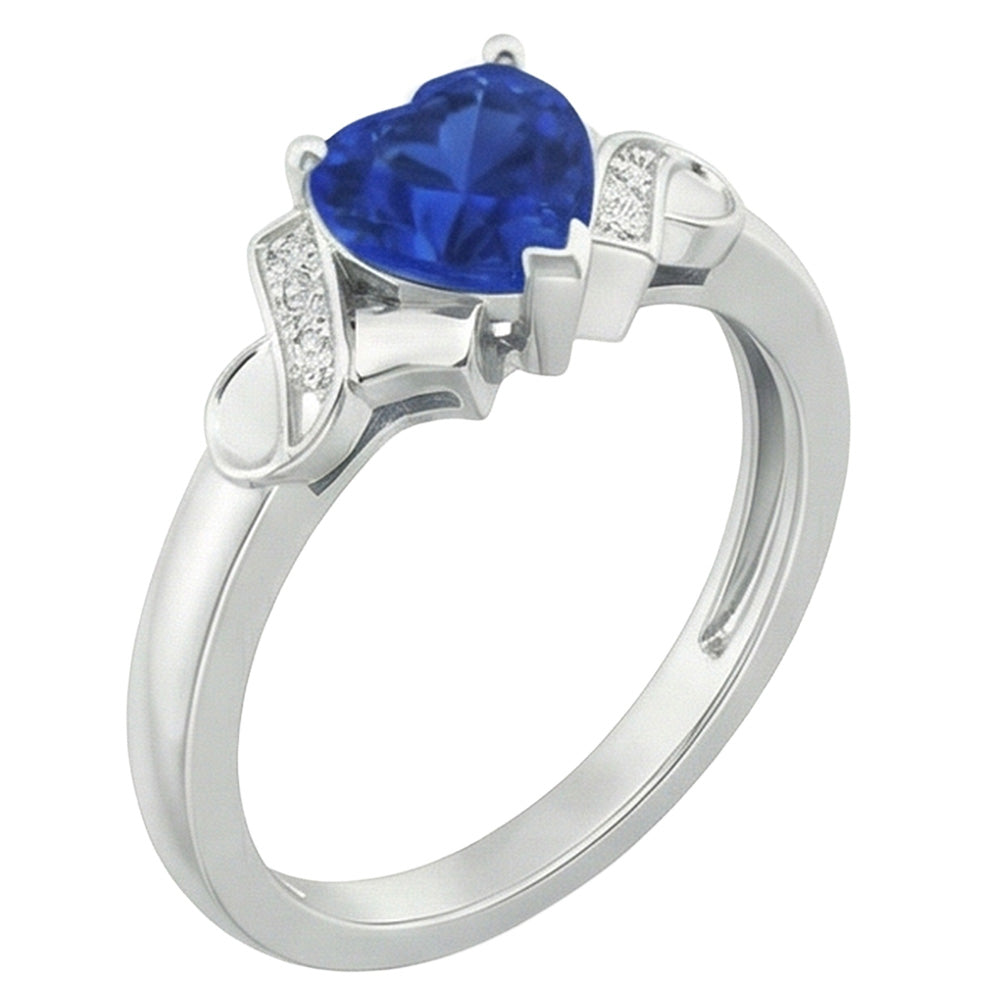 echter round saphir 1.80Karat ring Vorderansicht