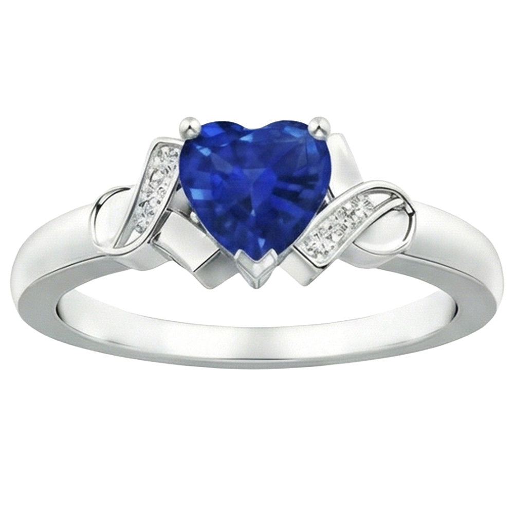 echter round saphir 1.80Karat ring Seitenansicht