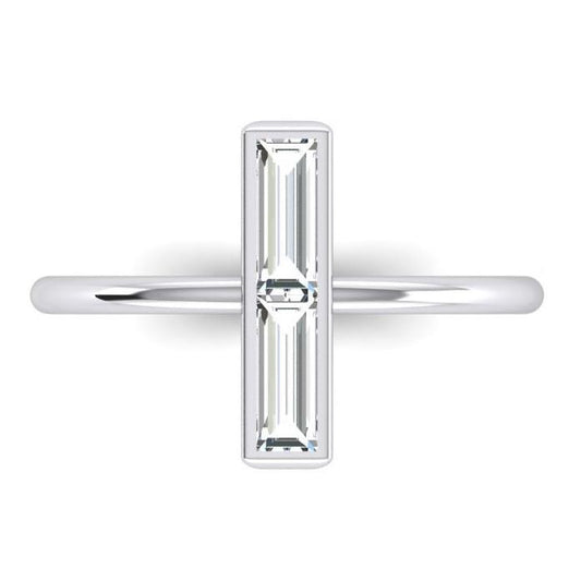 2 Karat runder Solitär-Diamantring in Weißgold