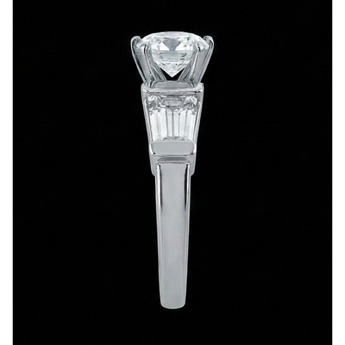 echter baguette diamant 2.01Karat ring Draufsicht