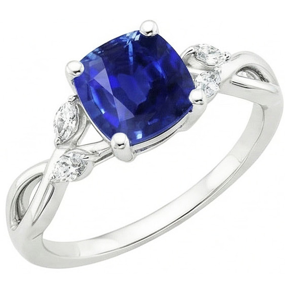 echter marquise diamant 2.10Karat ring Vorderansicht
