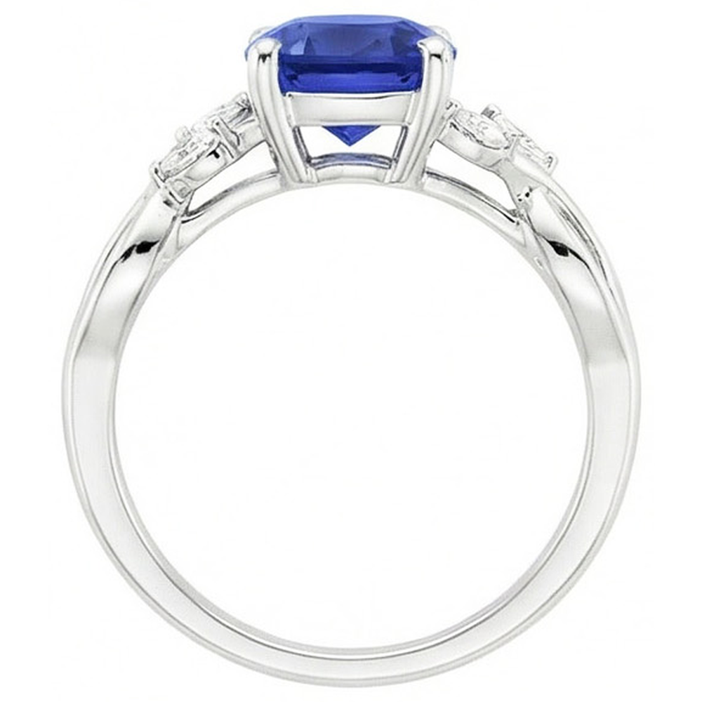 echter marquise diamant 2.10Karat ring Profilansicht
