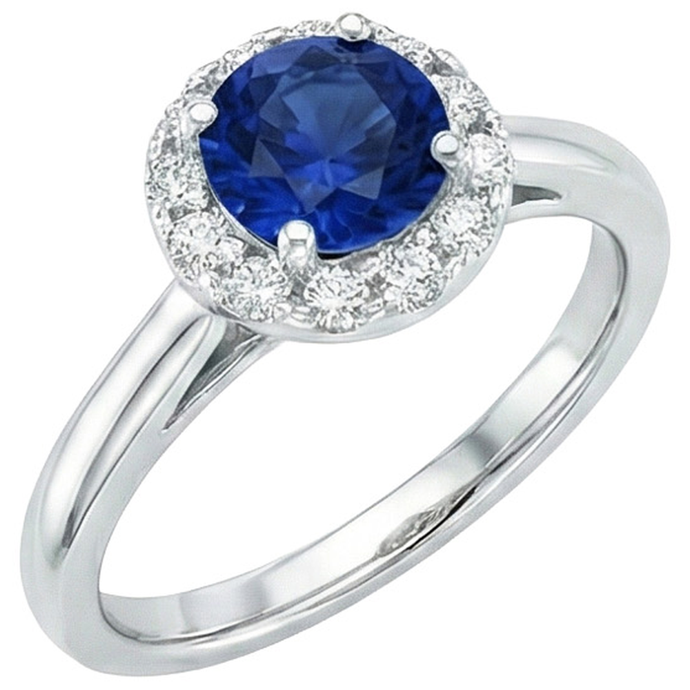echter round diamant 2.10Karat ring Vorderansicht
