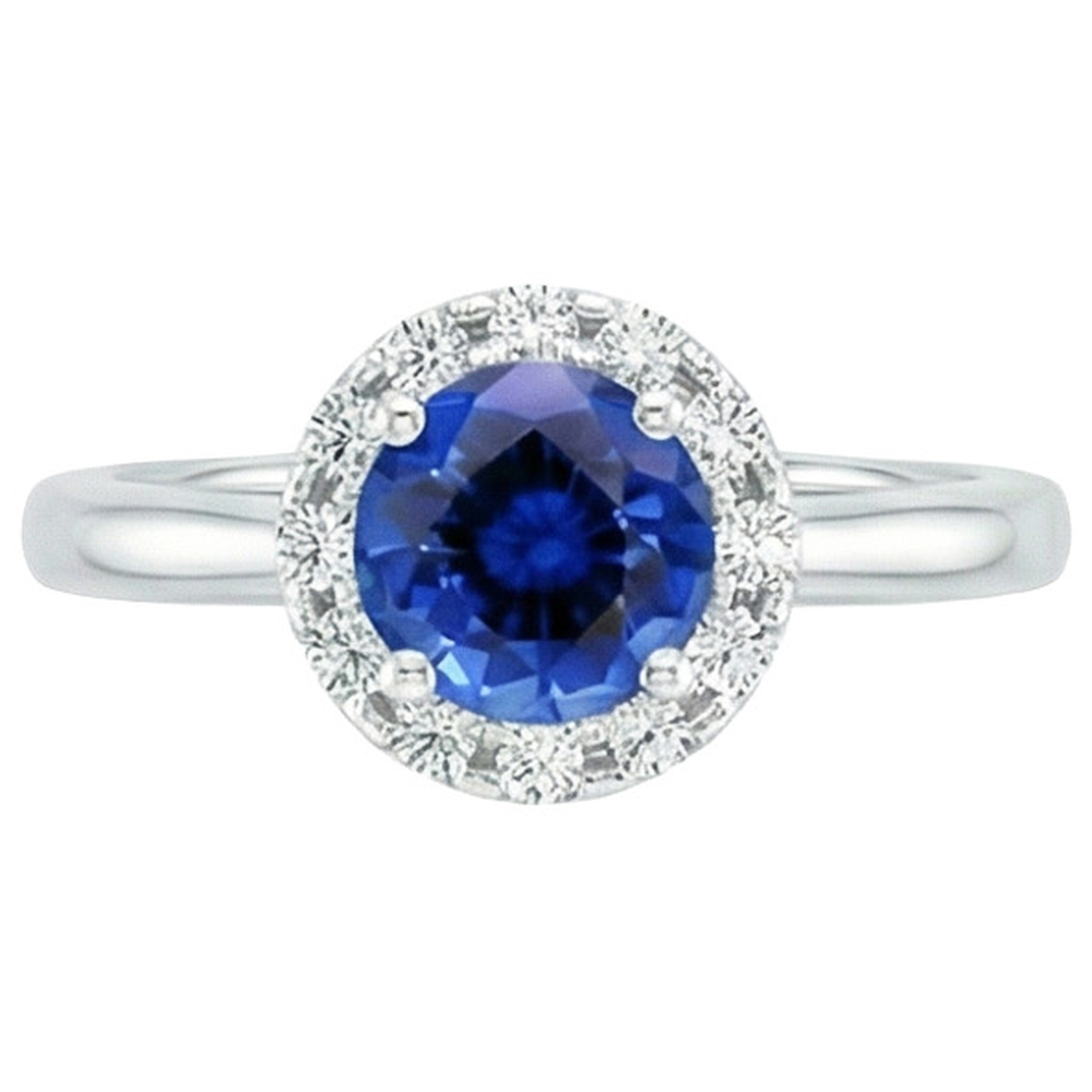 echter round diamant 2.10Karat ring Seitenansicht