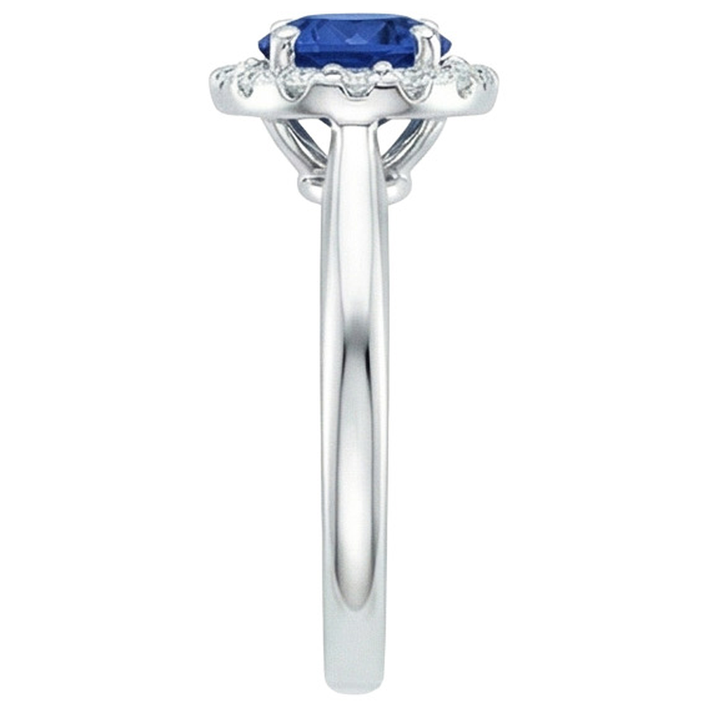 echter round diamant 2.10Karat ring Draufsicht
