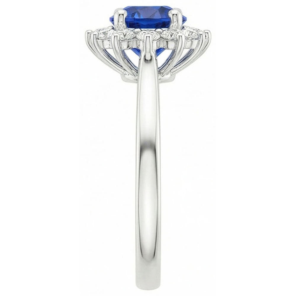 echter round diamant 2.20Karat ring Draufsicht