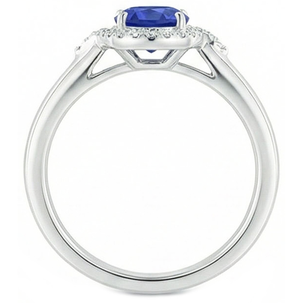 echter round diamant 2.25Karat ring auf Weiß